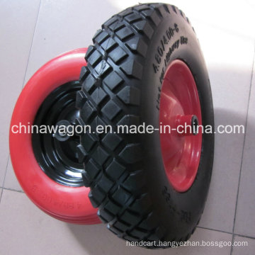 16" Flat Free Wheel PU Foam Wheel for Wheelbarrow